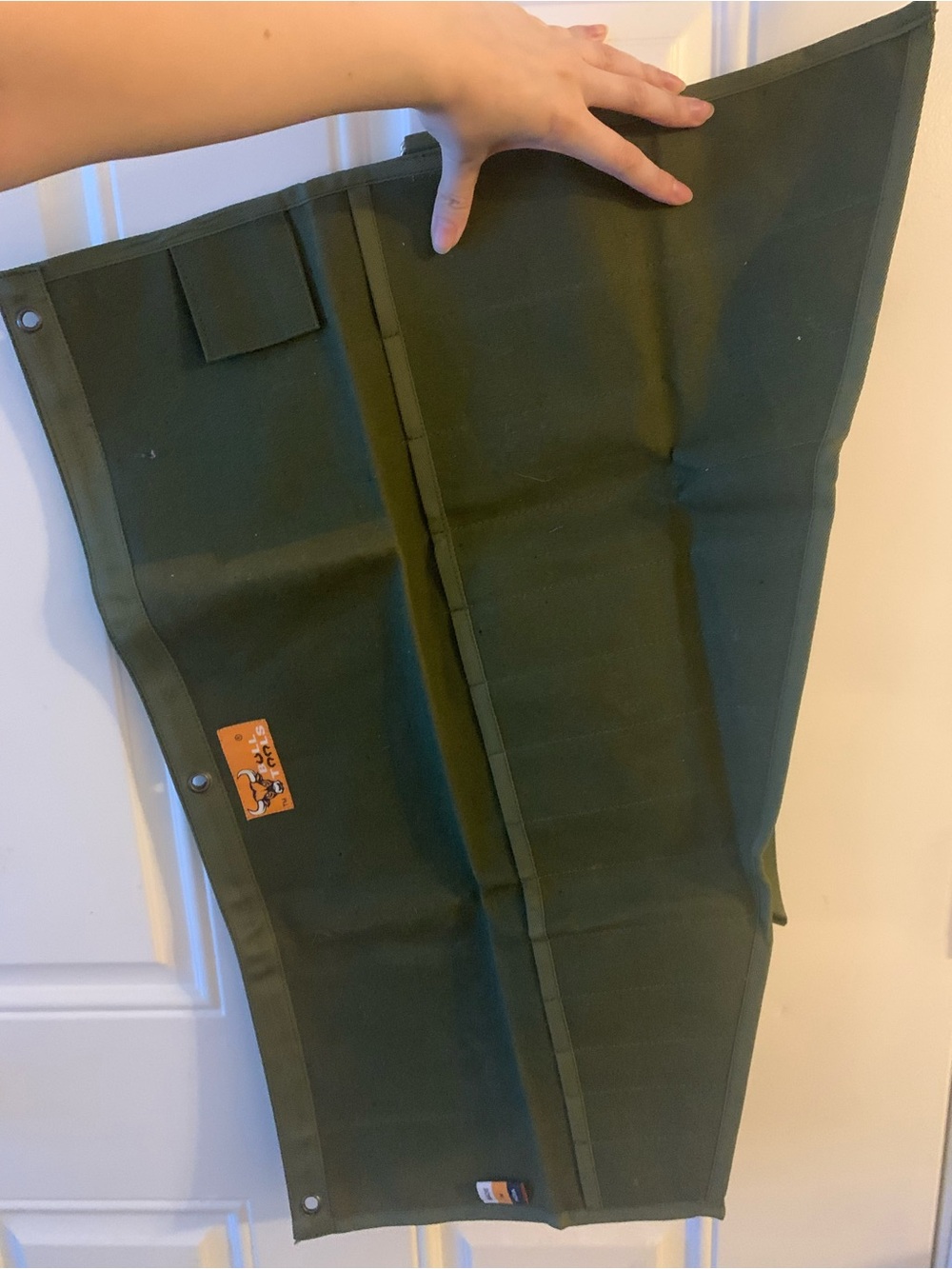 BULL TOOLS Green Fabric Roll-Up Tool Pouch, Adjustable